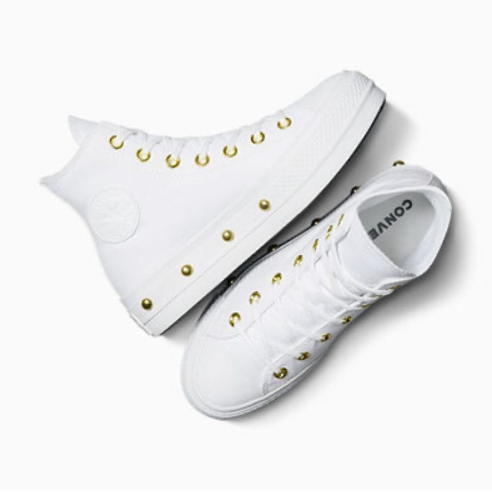 Converse Chuck Taylor All Star Lift Platform Star Studded Sneakers Shoes Size 8 - Picture 10 of 16